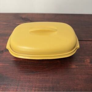 TUPPERWARE Vintage Yellow Steamer Bowl Dish